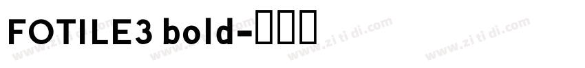 FOTILE3 bold字体转换